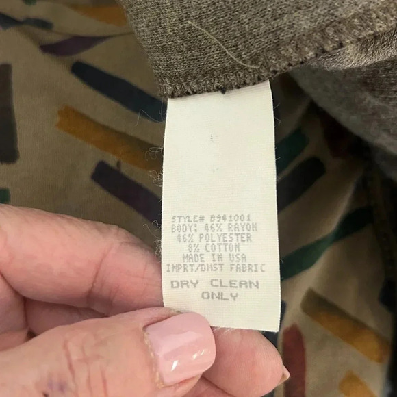 BETS by Canvasbacks Vintage 80s Hooded Jacket and Geometric Print Top Large - Picture 9 of 10